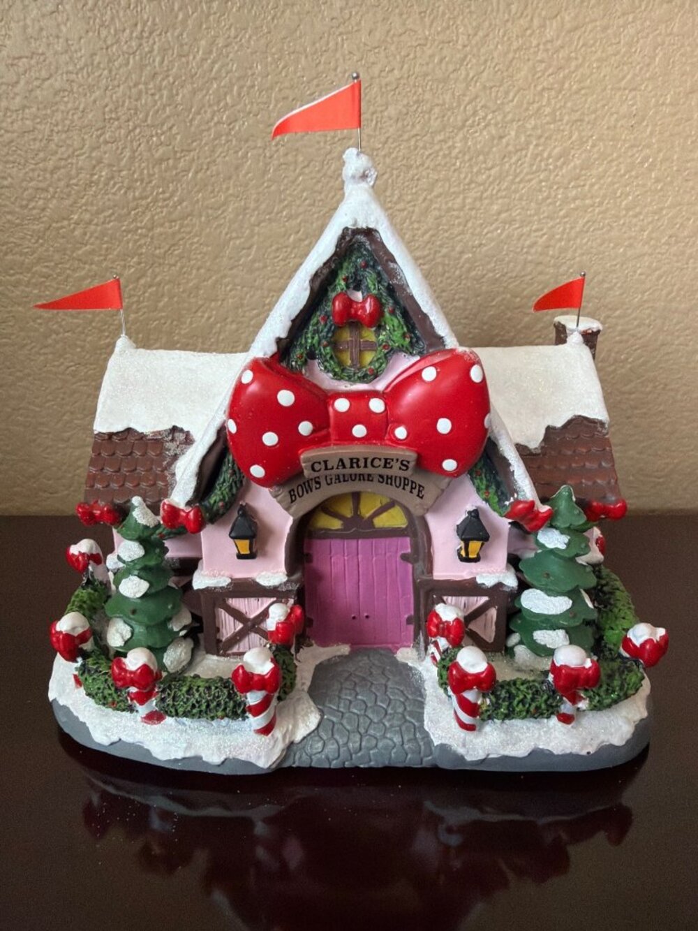 Hawthorne Village Clarice Holiday Bow Shoppe Rudolph Christmas Town COA/Box